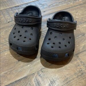Crocs Kids Black Clogs 8